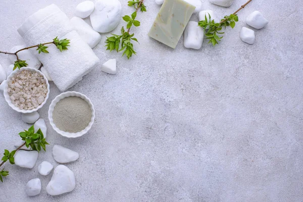 Spa konsepti. Doğal güzellik kozmetikleri