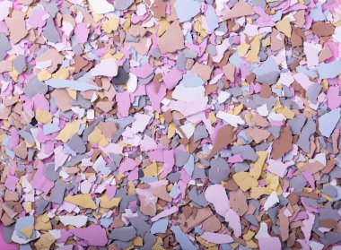 Terrazzo yapmak için renkli beton parçaları