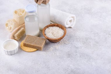 Pirinç suyu. Mayalanmış güzellik doğal kozmetik cilt bakımı