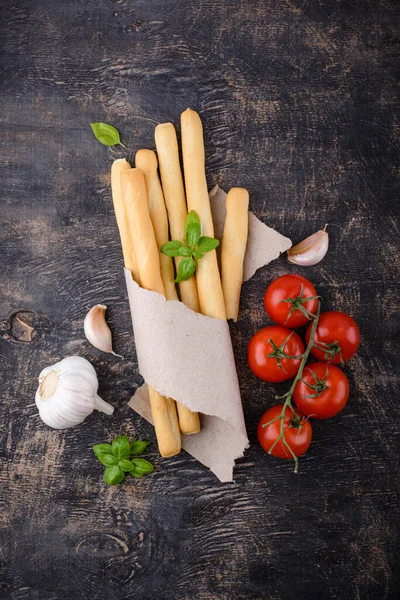 意大利土豆条 传统的开胃菜面包 配大蒜 — 图库照片