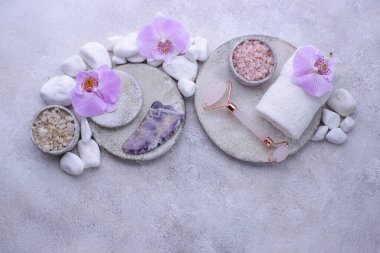 Spa konsepti. Doğal güzellik ve sağlık cilt bakım ürünleri