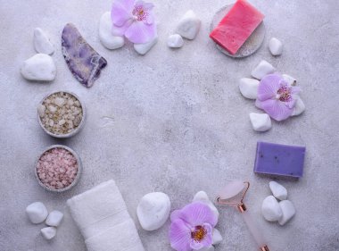 Spa konsepti. Doğal güzellik ve sağlık cilt bakım ürünleri