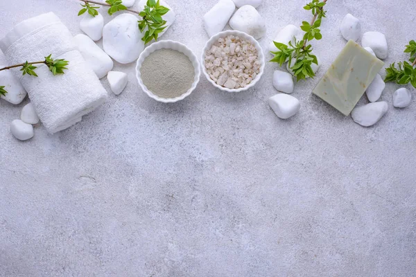 Spa konsepti. Doğal güzellik ve sağlık cilt bakım ürünleri