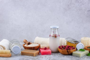 Fermente edilmiş güzellik doğal kozmetik pirinç, gül ve yeşil çay