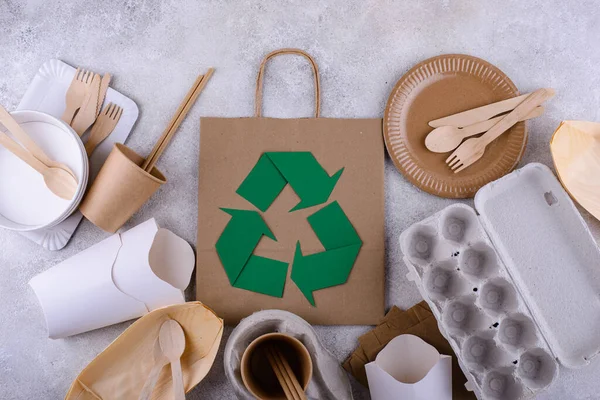 Reusable Natural Zero Waist Eco Friendly Sustainable Food Packaging — Fotografia de Stock