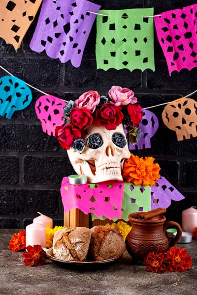 Traditionele Dag Van Het Dode Voedsel Voor Dia Los Muertos — Stockfoto