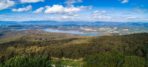 Uitzicht Vanuit Lucht Bos Silvan Reservoir Melbourne Australië — Stockfoto