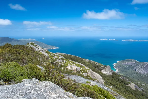 Wilsons Promontory Festői Partvonala Ausztrál Oberon Hegyről Nézve — Stock Fotó