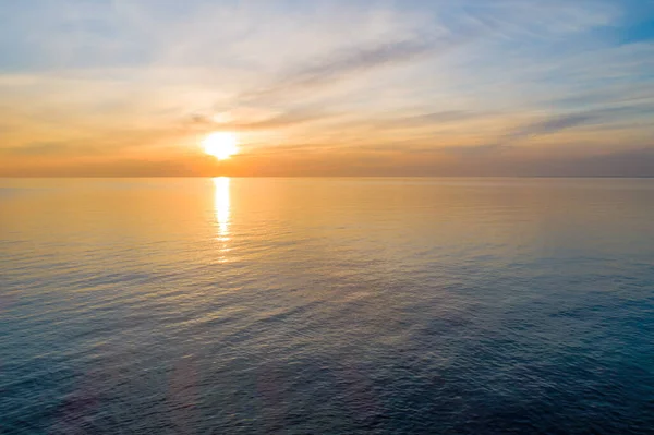 Minima Glowing Sunset Calm Ocean — Stock Photo, Image