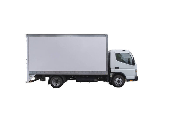 Cargo Delivery Truck Isolated Copy Space Stock Image