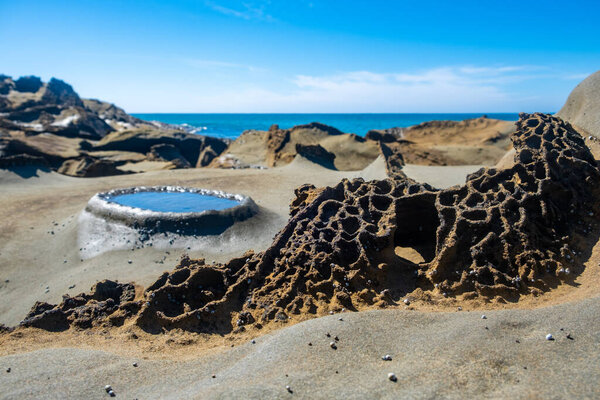 Amazing Rock Formations Ocean Beach Great Ocean Walk Victoria Australia Stock Image