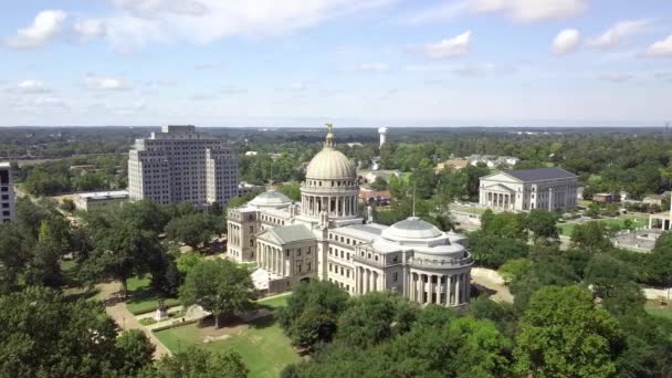 Mississippi State Capitol Building Centrala Jackson Mississippi — Stockvideo