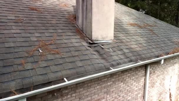 Střecha Pásový Opar Poškozené Úniku Vody Listí — Stock video