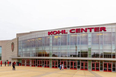 Madison, WI - 2021: Kohl Center on the campus of the University of Wisconsin clipart