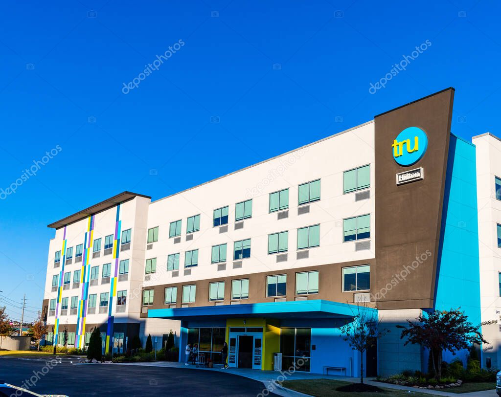 Auburn, AL - 2021: Tru by Hilton is a brand of hotels owned by Hilton Worldwide