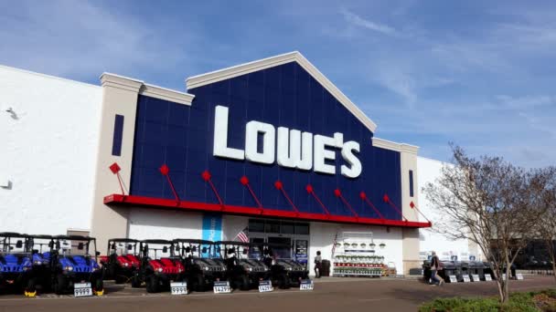 Lowe Retail Chain Home Improvement Supply Stores — стоковое видео
