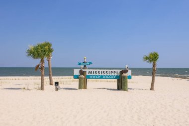 Gulfport, MS - Haziran 2022: Mississippi Körfezi işareti