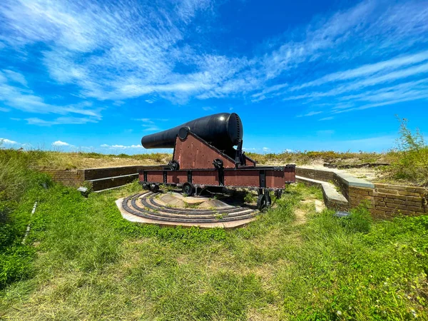 Ship Island Junho 2022 Rodman Cannon Polegadas Fort Massachusetts — Fotografia de Stock