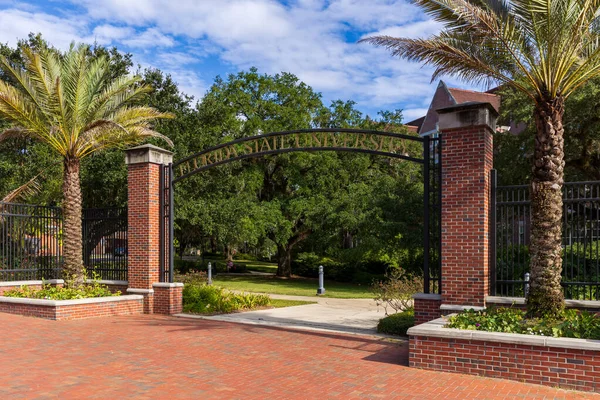 Tallahassee September 2022 Eingangsschild Der Florida State University — Stockfoto
