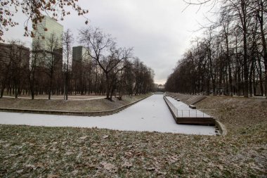 Rusya 'dan Moskova şehrinin güzel manzarası.