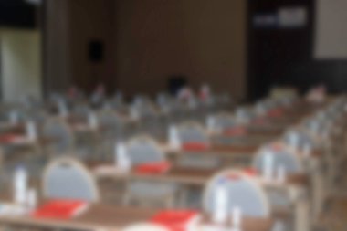 Blurred empty hall conference centre