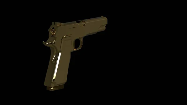 Pistol Bertangan Satu Dengan Latar Belakang Yang Menyala Dengan Warna — Stok Foto