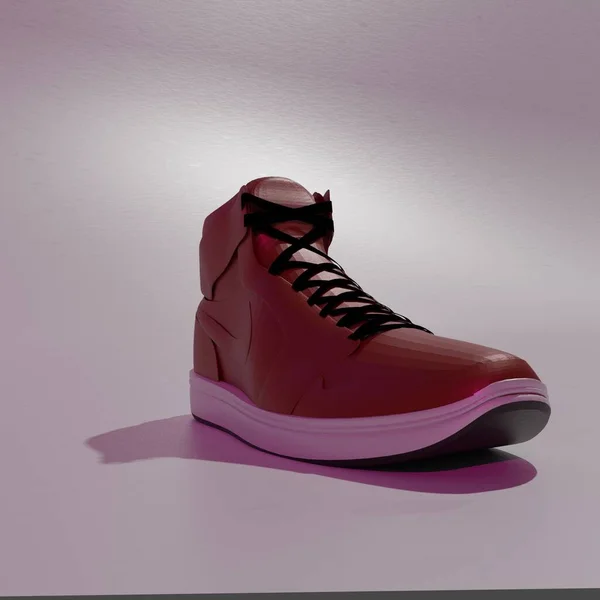 Кольорова Ілюстрація Сучасного Спортивного Взуття Ефірі Баскетболу Йорданії — стокове фото
