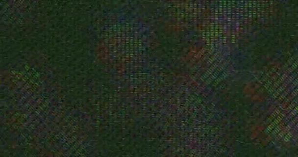 Накладка Старого Пошкодженого Екрану Шумом Ефектом Глюка Ілюстрацією Рухомих Людських — стокове відео