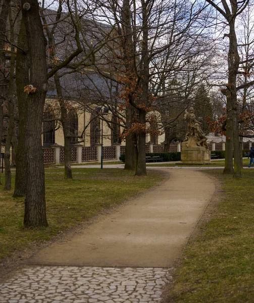 Utsikt Över Prague Slott Och Broar Floden Vltava Mitten Pesten — Stockfoto