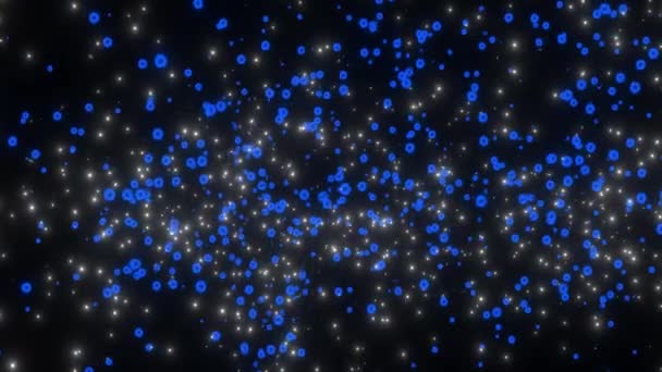 Movendo Diferentes Tipos Partículas Vírus Coloridos Fundo Escuro — Vídeo de Stock