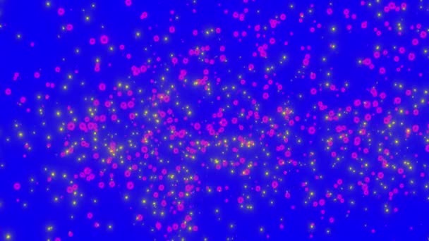 在黑暗背景下移动不同种类的彩色病毒粒子 — 图库视频影像