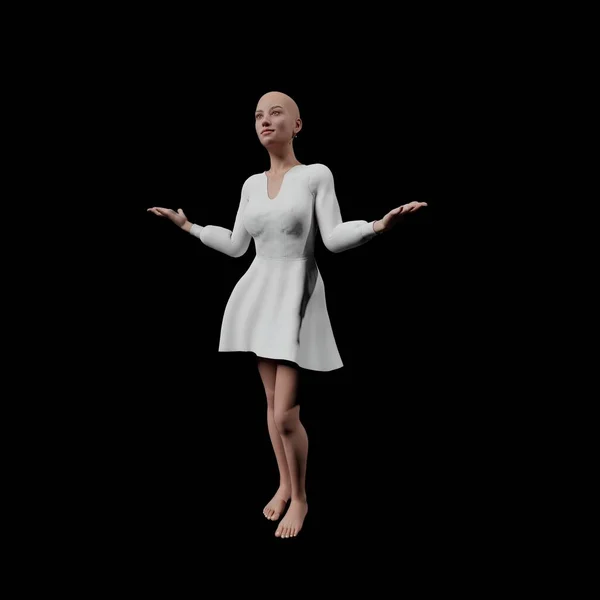 Чудова Молода Жінка Дорослих Одягнена Модель Моди Білизні Волосся Позує — стокове фото