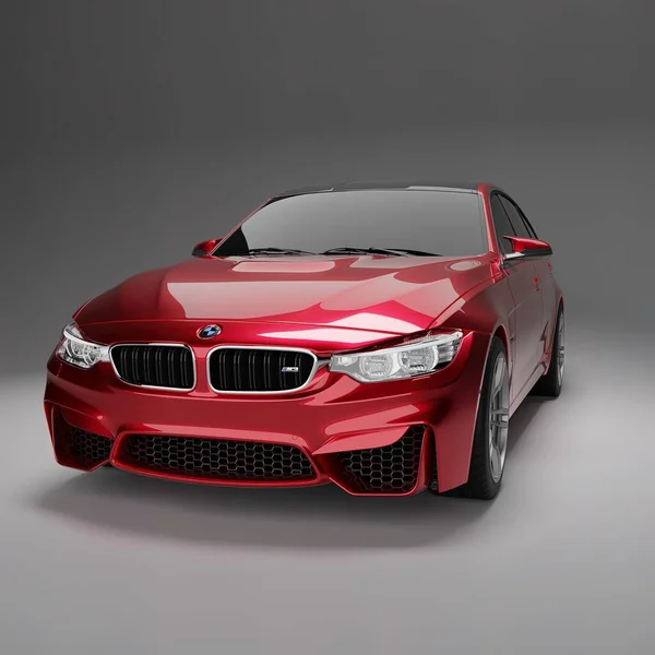 Modell Schnelle Sportlimousine Auto Und Licht Hintergrund Realistische Illustration — Stockfoto
