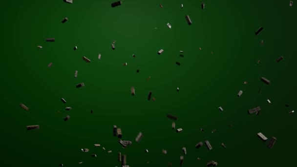 绿色屏幕上的病毒细胞 — 图库视频影像