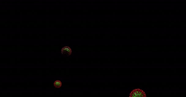 Yeşil Ekrandaki Virüs Hücreleri — Stok video