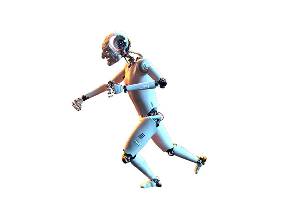 Humanoid White Android Android Futuristic Robot Humanoid Figure Illustration — Stock Photo, Image