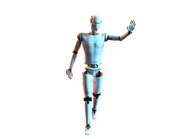 Humanoid White Android Android Futuristic Robot Humanoid Figure Illustration — Stock Photo, Image