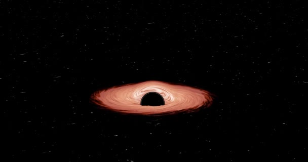 ブラックホールが宇宙空間で光を吸収するアニメーション — ストック動画