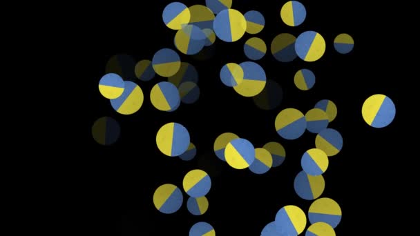 국가적 자부심 통합을 상징하는 어두운 우크라이나 국기를 날리는 역동적 애니메이션 — 비디오