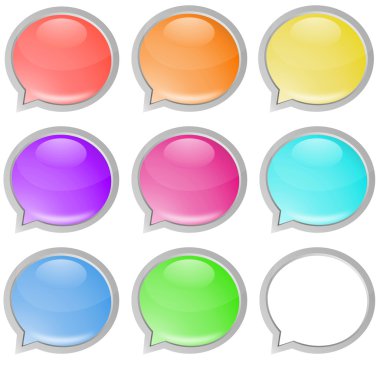 set renkli talk Bubbles