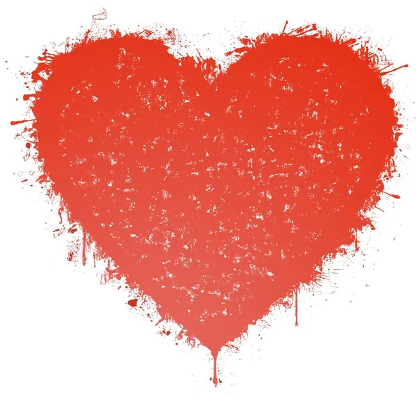 Splattered heart — Stock Photo, Image