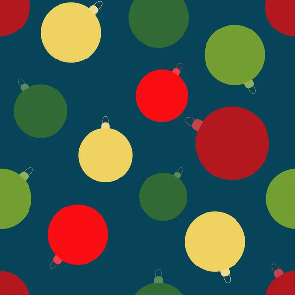 Kerst Naadloos Patroon Met Veelkleurige Ballen Schattig Inpakpapier Wallpapers Textielprints — Stockvector