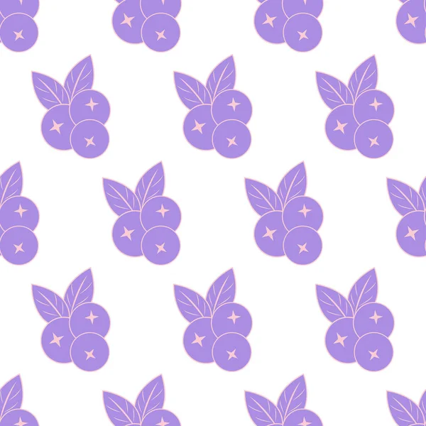 Kusursuz desenli ve pastel renkte dutlu. Beyaz arka planda ikon yaban mersini. Yaban mersinli yaz arkaplanı. Baskı kağıdı, kumaş, ambalaj için tasarım. Vektör illüstrasyonu