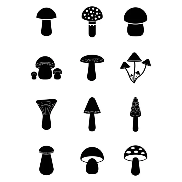 Set Iconos Setas Icono Negro Setas Sobre Fondo Blanco Icono Gráficos Vectoriales