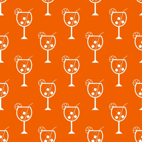 Cocktail seamless pattern. Icons of alcohol drink with cocktail straw and slice lemon. Cocktail party background. Modern design for print on wrapping paper, wallpaper, packaging. Vector illustration