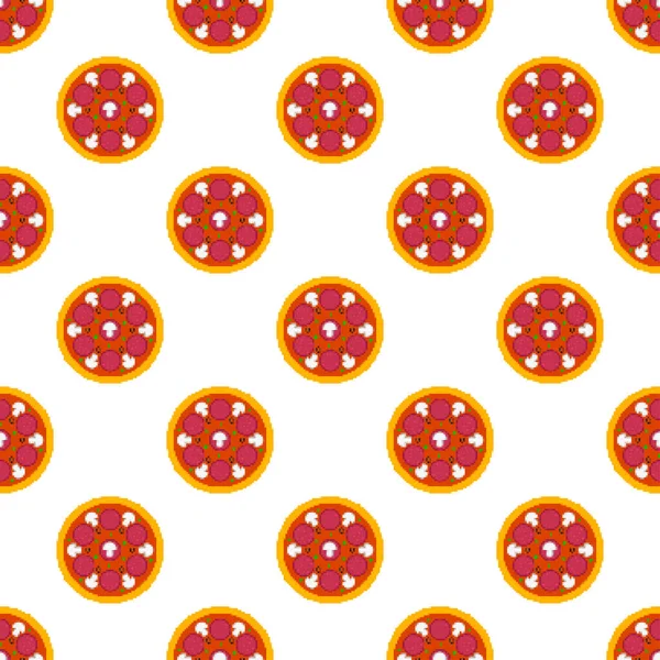 Пицца Кожицы Битная Пицца Цвета Икона Фастфуда Плоском Дизайне Знак — стоковый вектор