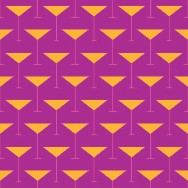 Cocktail Nahtlose Muster Ikonen Des Alkoholkonsums Der Pop Art Farbpalette — Stockvektor