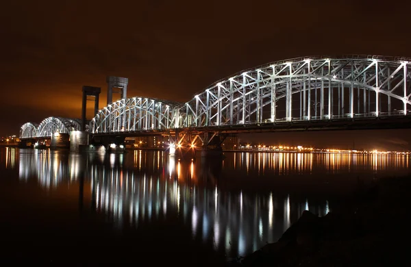 Jembatan Kereta Api Finlyandsky, St. Petersburg — Stok Foto