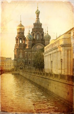 Картина, постер, плакат, фотообои "церковь спаса на крови, санкт-петербург, россия
", артикул 47378207