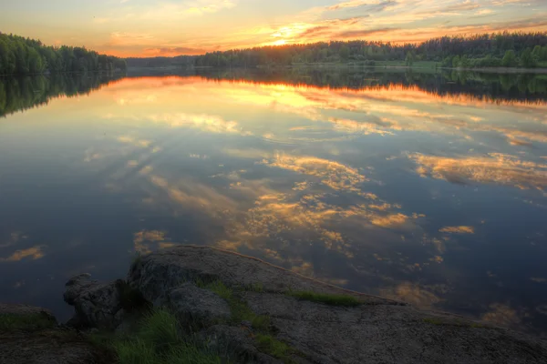 Het Ladogameer, Karelië, Rusland — Stockfoto